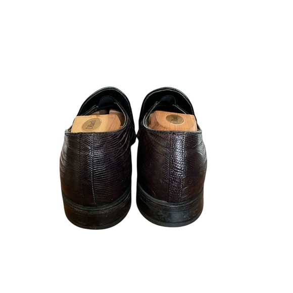 Footjoy Teju Loafers Shoes Leather Lizard Burgundy VTG Men\'s 9 C USA